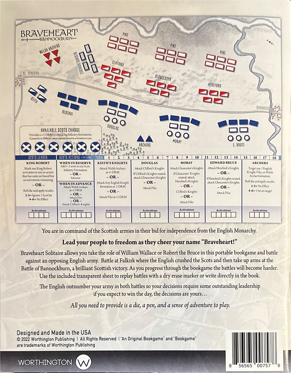 Brave heart Solitaire: 2nd Edition  (1) board game collectible [Barcode 856565007578] - Main Image 2