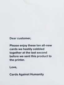 Cards Against Humanity: A Few Extra Nasty Cards For You People  (4+) board game collectible - Main Image 2