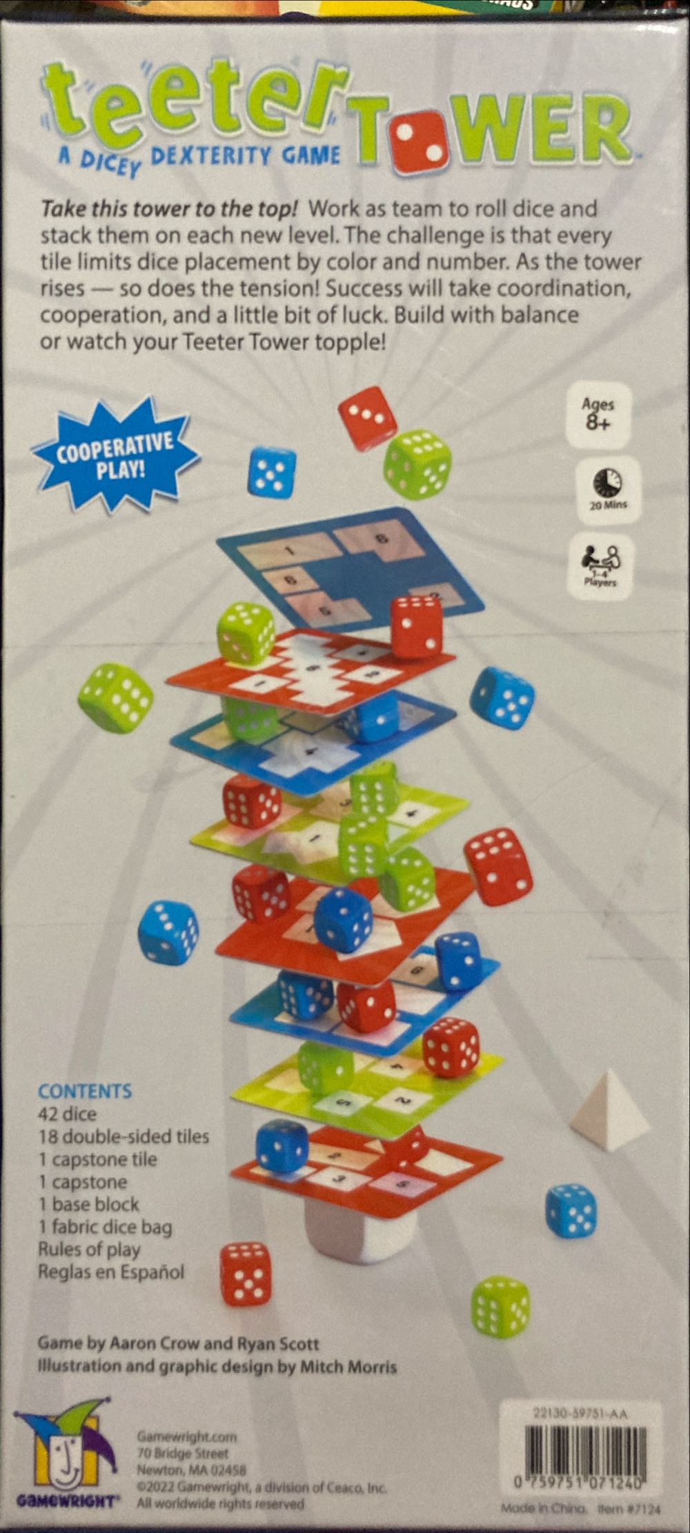 Teeter Tower  (4) board game collectible [Barcode 759751071240] - Main Image 2