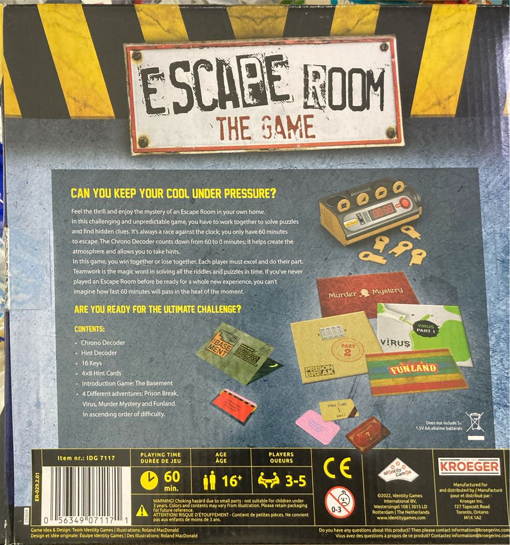 Escape Room The Game Version 2  (3-5) board game collectible [Barcode 056349071171] - Main Image 2
