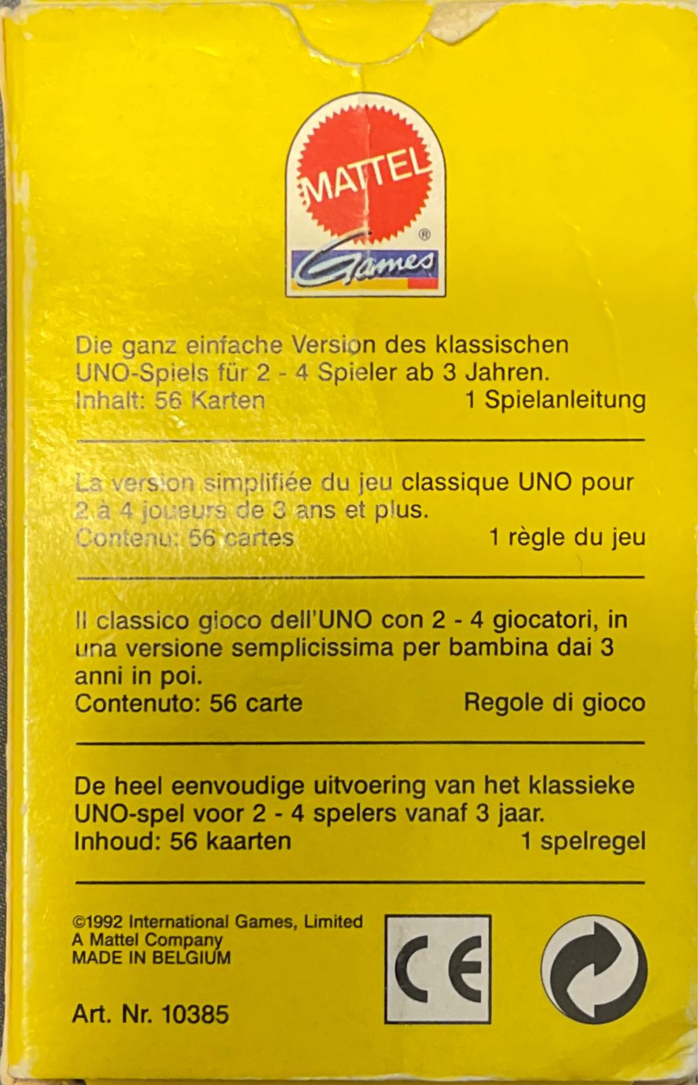 Uno Junior Germany  board game collectible - Main Image 2