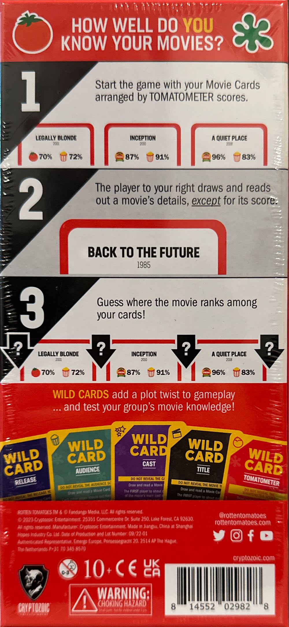 Rotten Tomatoes: The Card Game  (2-20) board game collectible [Barcode 814552029828] - Main Image 2
