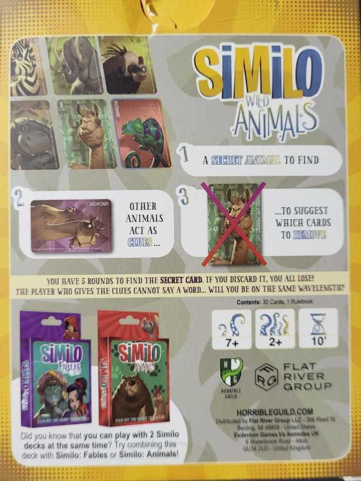 Similo: Wild Animals  (2+) board game collectible [Barcode 8056324760474] - Main Image 2