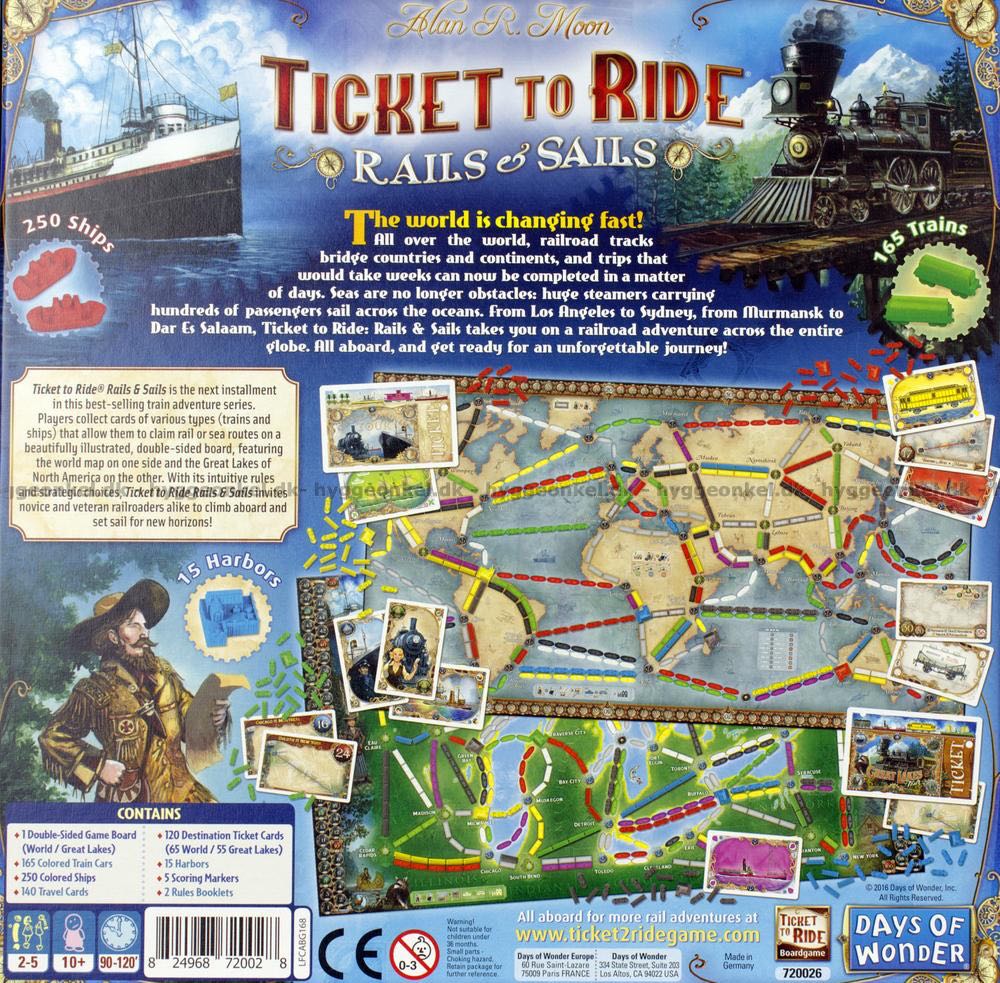 Ticket To Ride: Rails & Sails  (2-5) board game collectible - Main Image 2