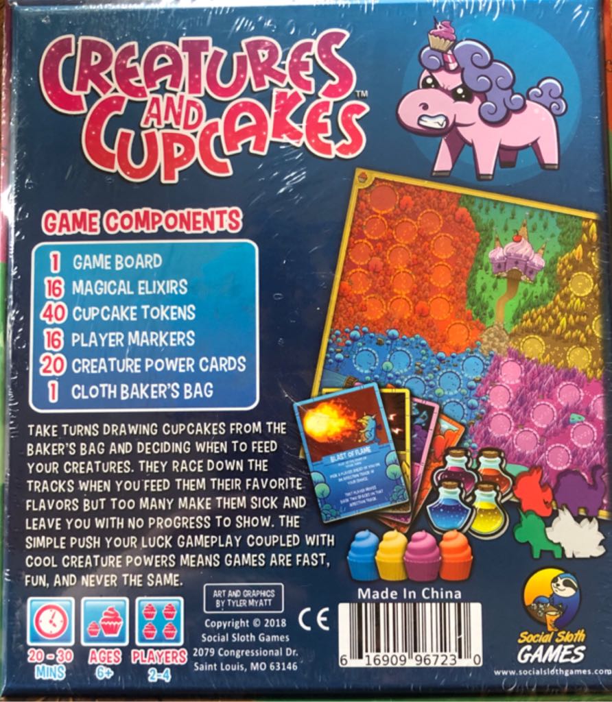 Creatures And Cupcakes  (2-4) board game collectible [Barcode 616909967230] - Main Image 2