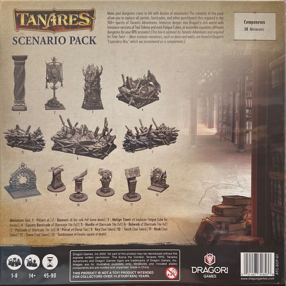 Arena the Contest: Tanares Adventures-Scenario Pack  board game collectible [Barcode 051497318536] - Main Image 2