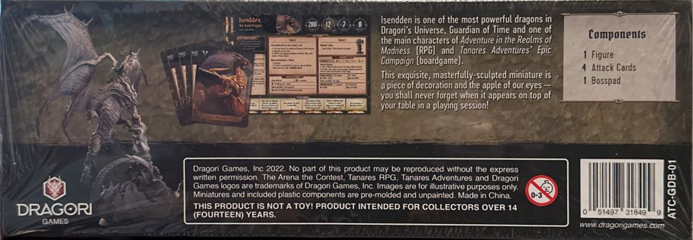 Tanares: Isendden, The Golden Dragon  board game collectible [Barcode 051497318499] - Main Image 2