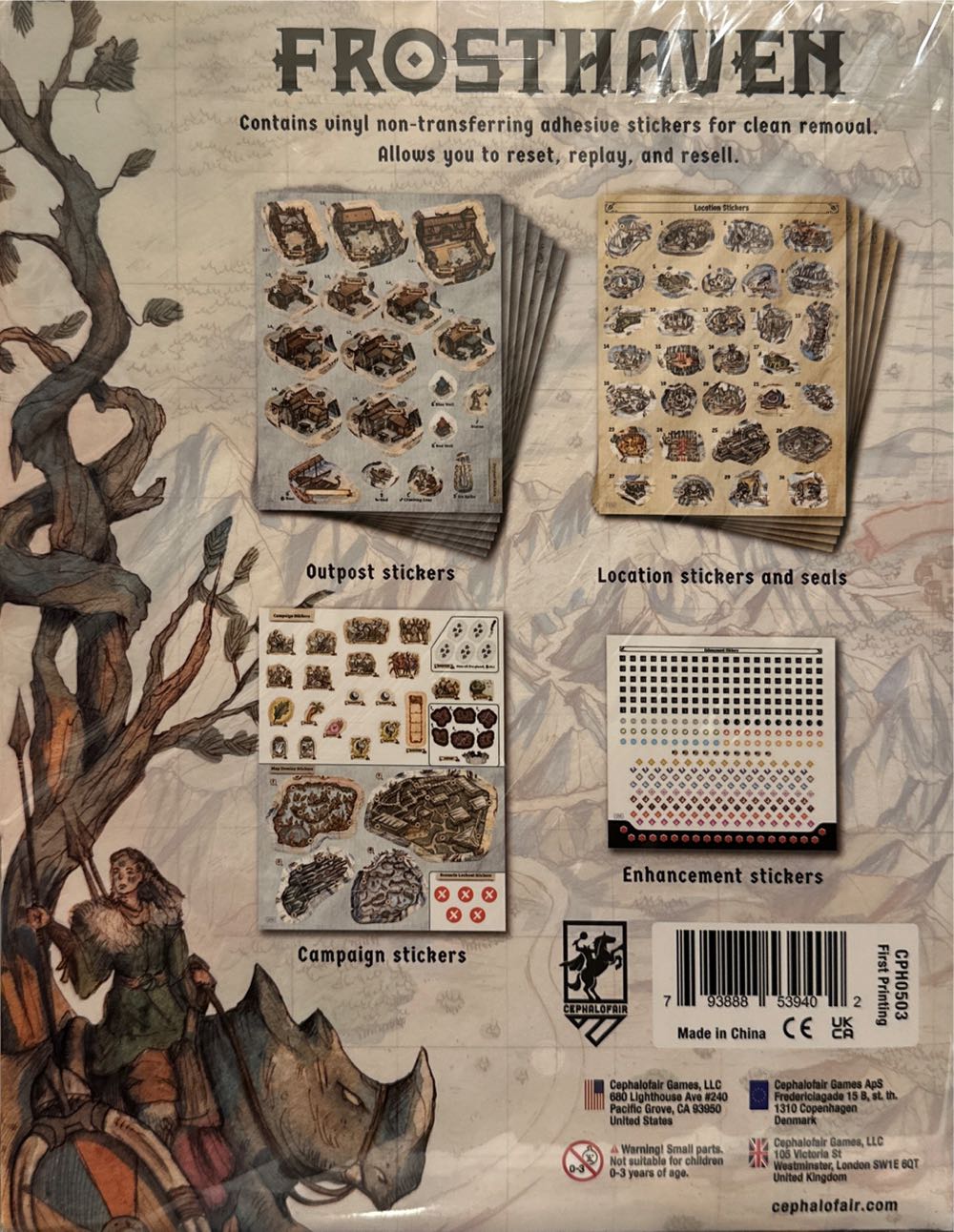 FrostHaven: Removable Stickers  board game collectible [Barcode 793888539402] - Main Image 2