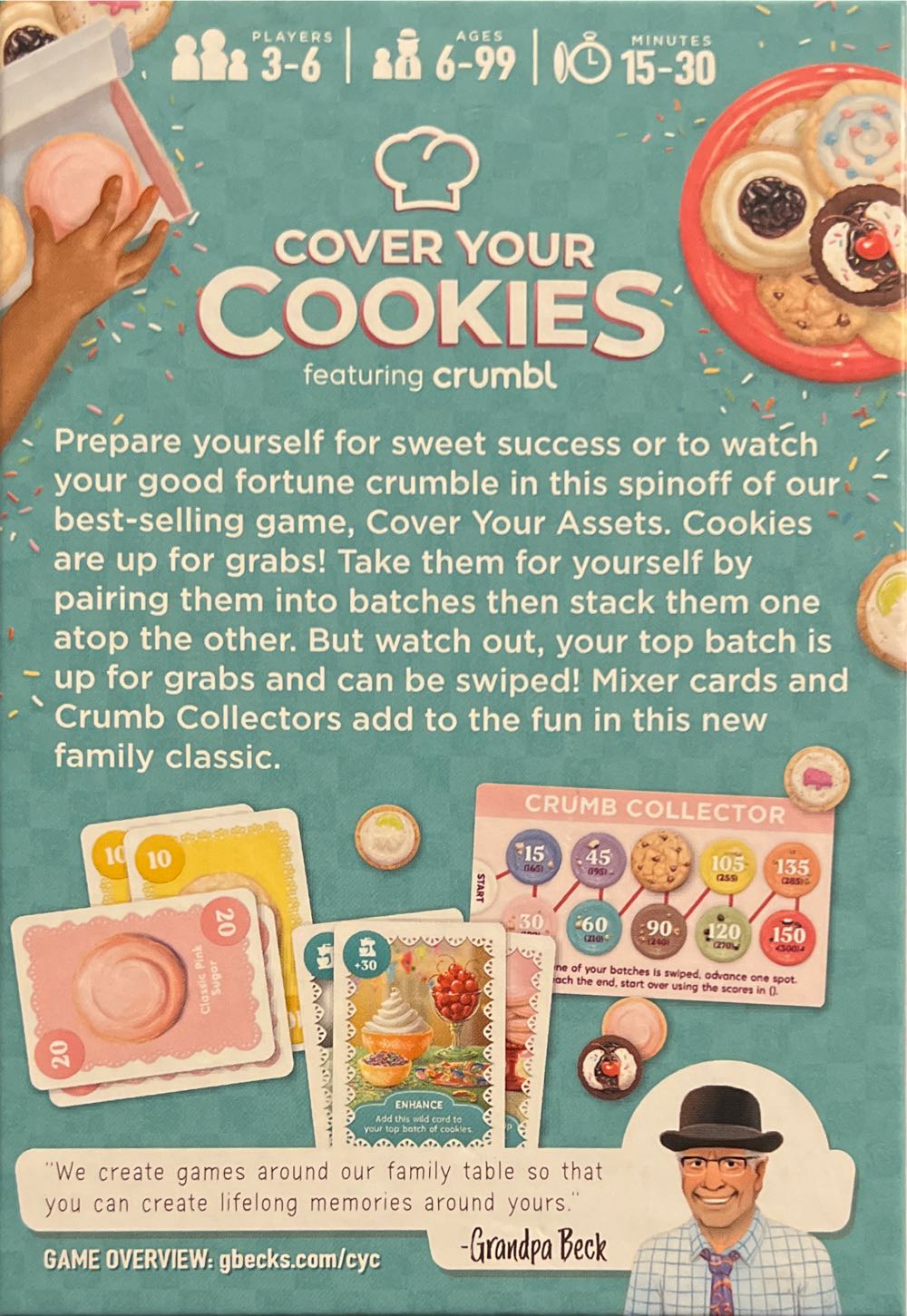 Cover Your Cookies  (3-6) board game collectible [Barcode 196852616732] - Main Image 2