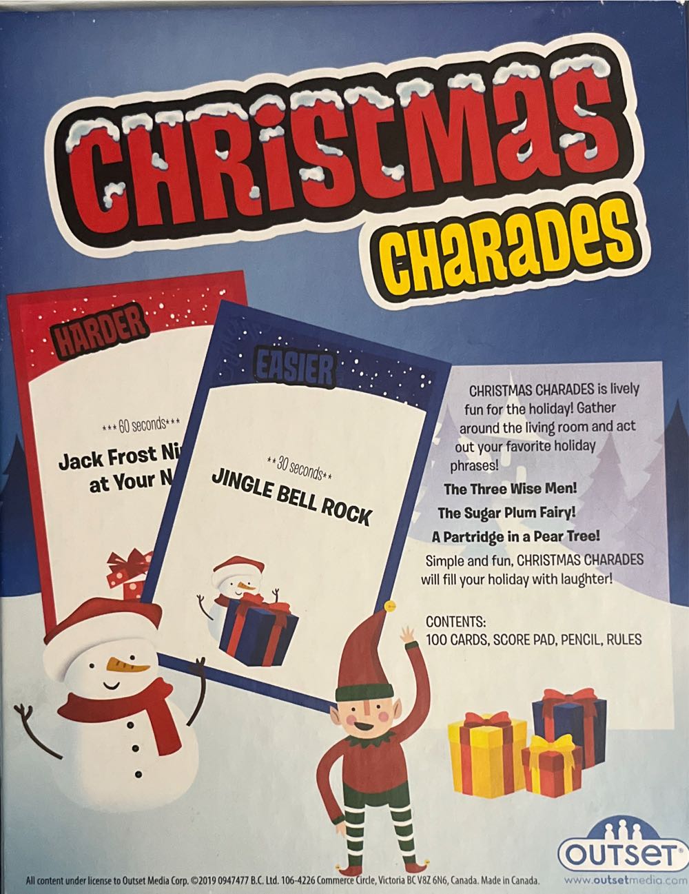 Christmas Charades  (4+) board game collectible [Barcode 625012133678] - Main Image 2