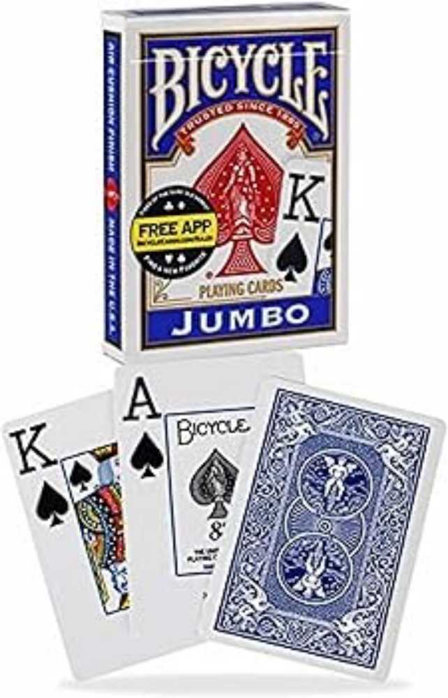 Bicycle Jumbo Playing Cards, 12-pack (6 Red and 6 Blue Decks)  board game collectible [Barcode 073854016329] - Main Image 4