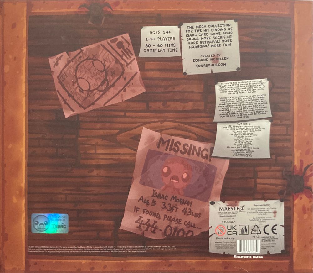 The Binding Of Issac: Four Souls Requiem Ultimate Collectors Box  (1-4+) board game collectible [Barcode 810095331800] - Main Image 2