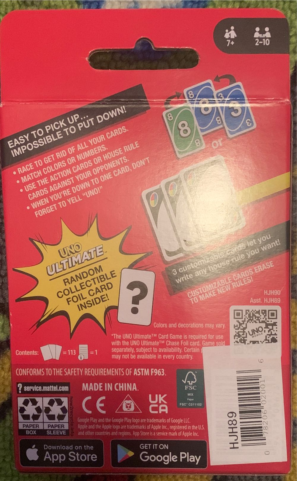 Uno: Nonpartisan  (2-10) board game collectible [Barcode 078206020016] - Main Image 2