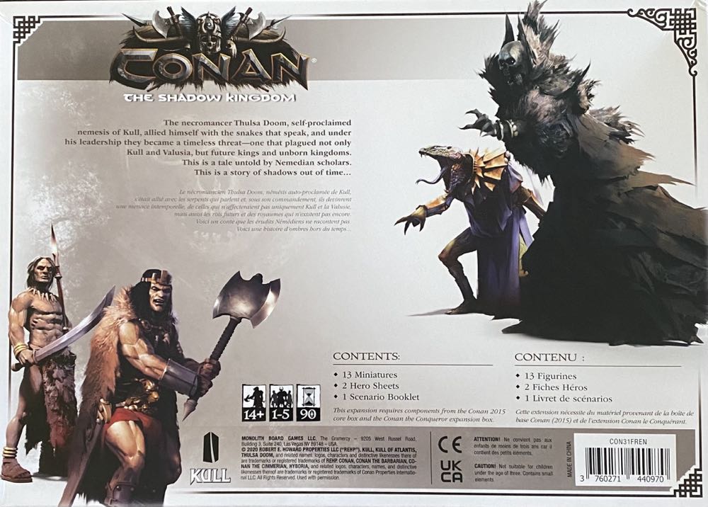 Conan: The Shadow Kingdom  board game collectible [Barcode 3760271440970] - Main Image 2