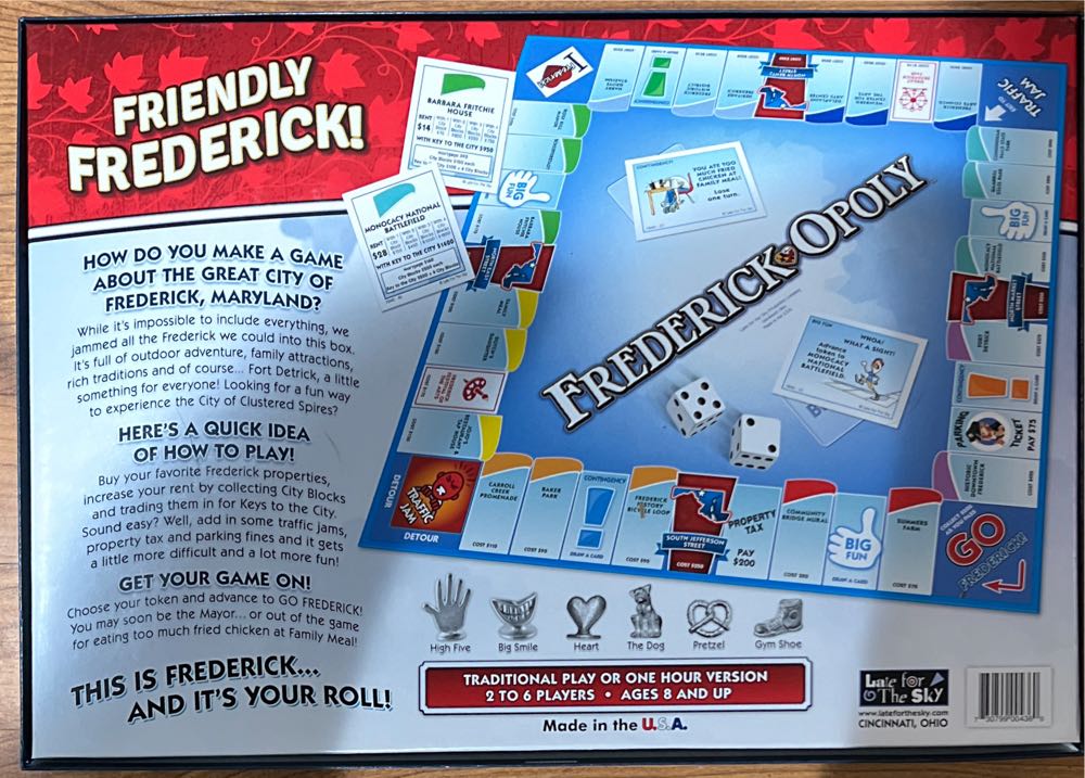 Frederick-opoly  (2-6) board game collectible [Barcode 730799004360] - Main Image 2