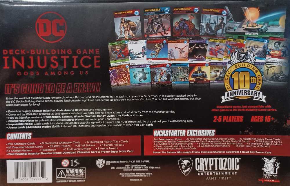 DC Deck Building Game: Injustice Gods Among Us  (2-5) board game collectible [Barcode 814552029552] - Main Image 2