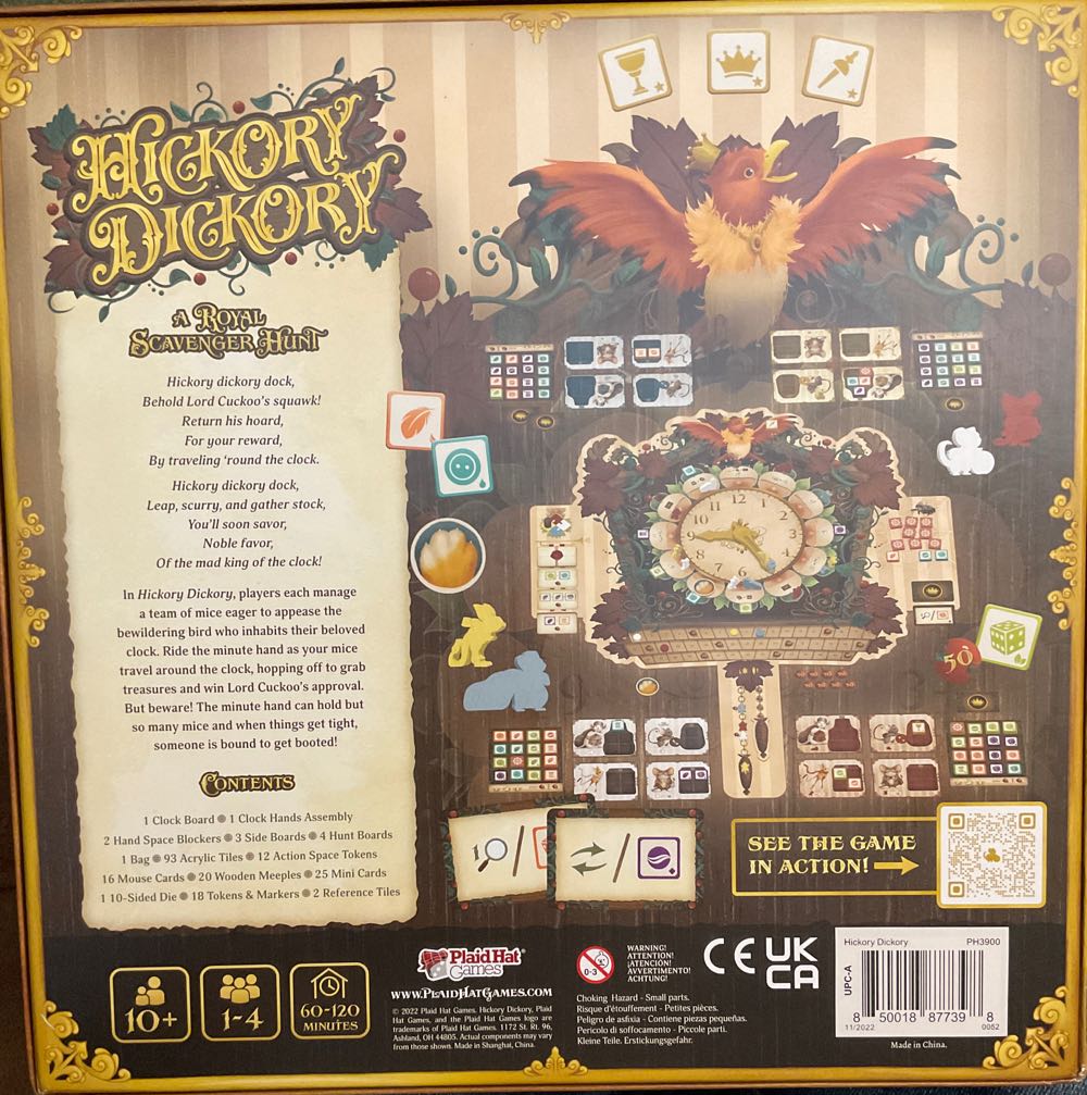 Hickory Dickory; A Royal Scavenger Hunt  (1-4) board game collectible [Barcode 850018877398] - Main Image 2
