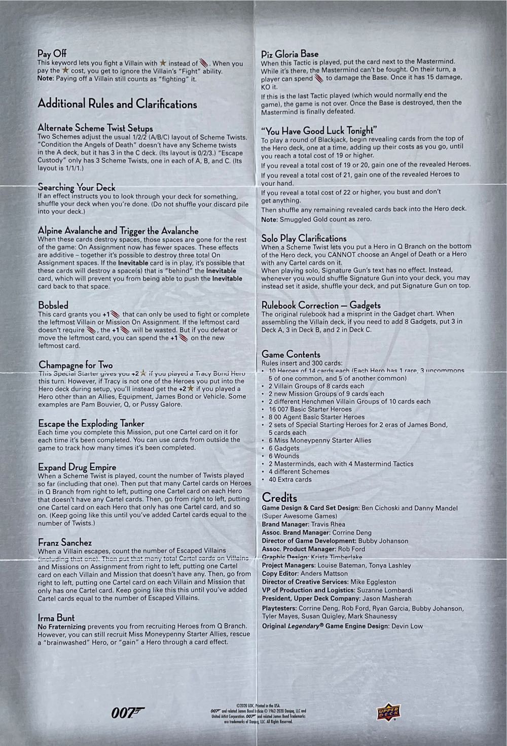 Legendary: James Bond 007 Expansion 1  (1-5) board game collectible [Barcode 053334941150] - Main Image 4