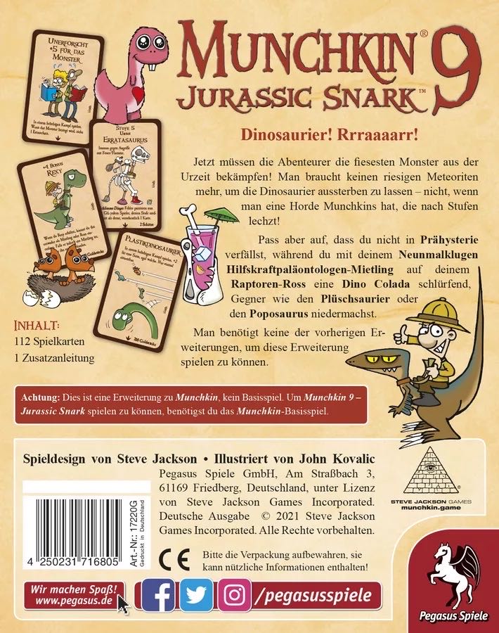 Munchkin Jurassic Snark  (3-6) board game collectible [Barcode 4250231716805] - Main Image 2