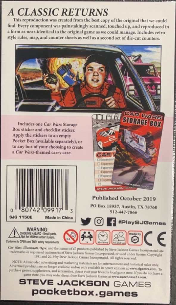 Car Wars  (1+) board game collectible [Barcode 080742099173] - Main Image 2
