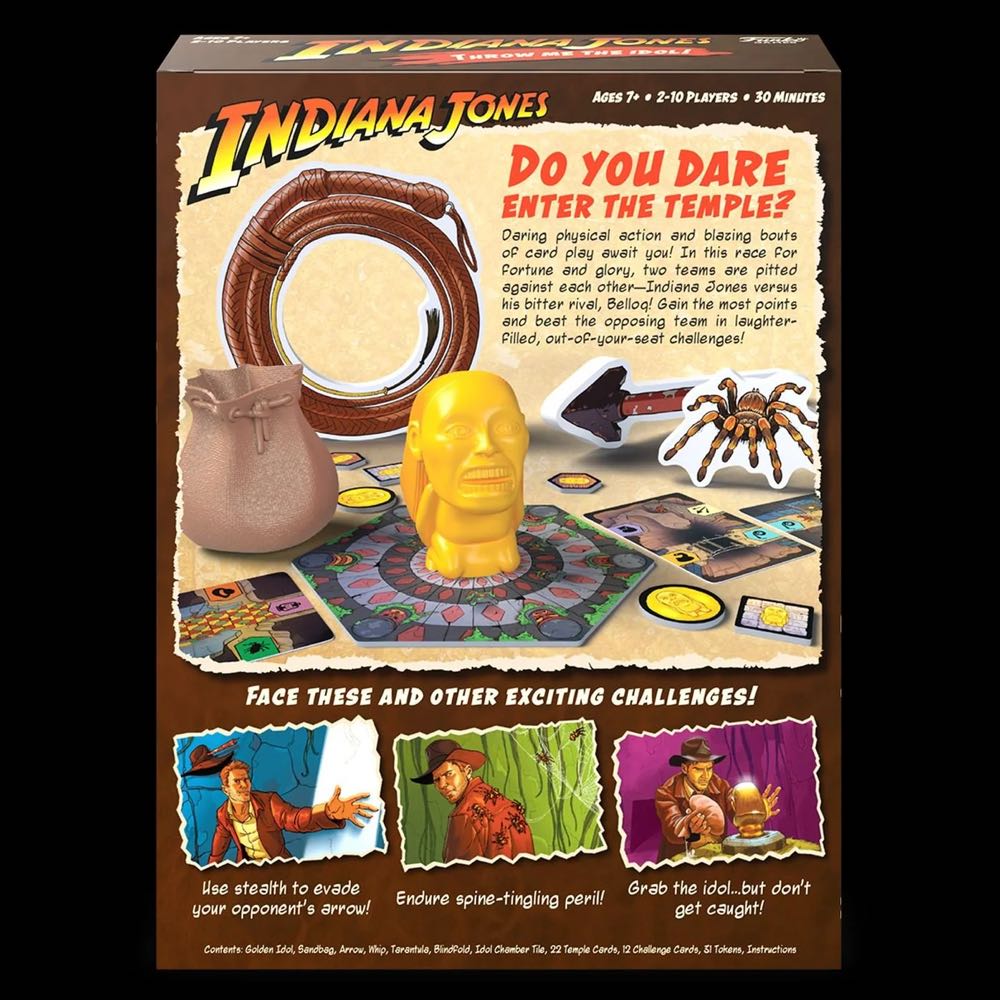 Indiana Jones: THROW ME the IDOL! Game  (2-10) board game collectible [Barcode 889698640251] - Main Image 4