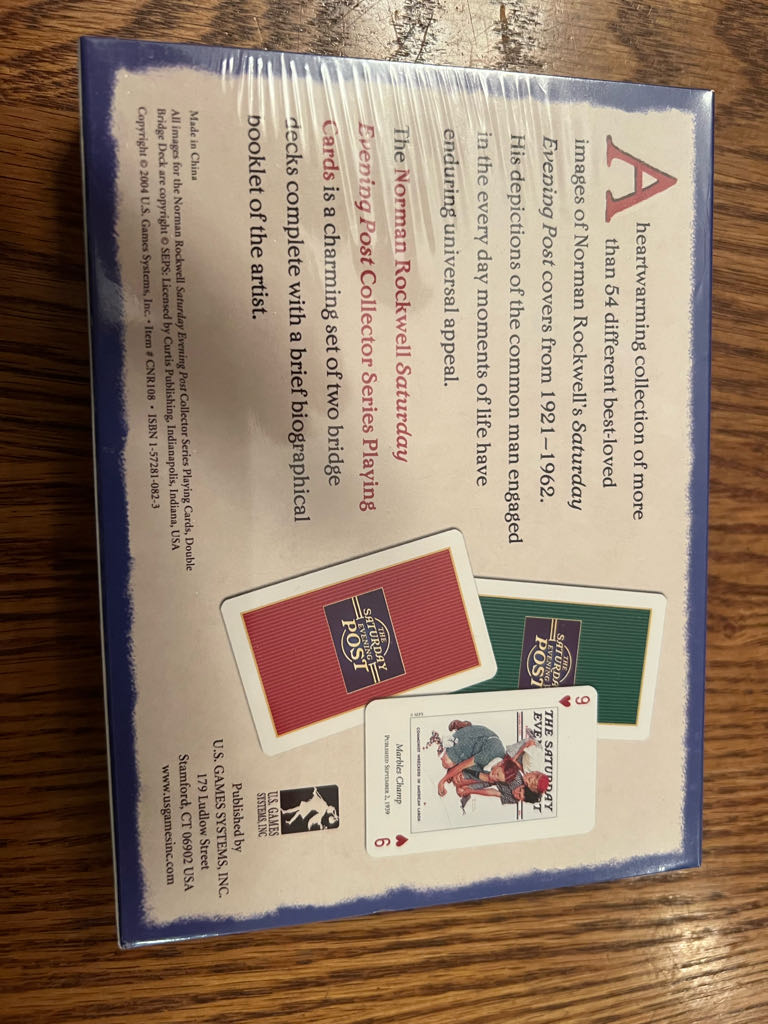 Norman Rockwell Double Bridge Set  board game collectible - Main Image 2