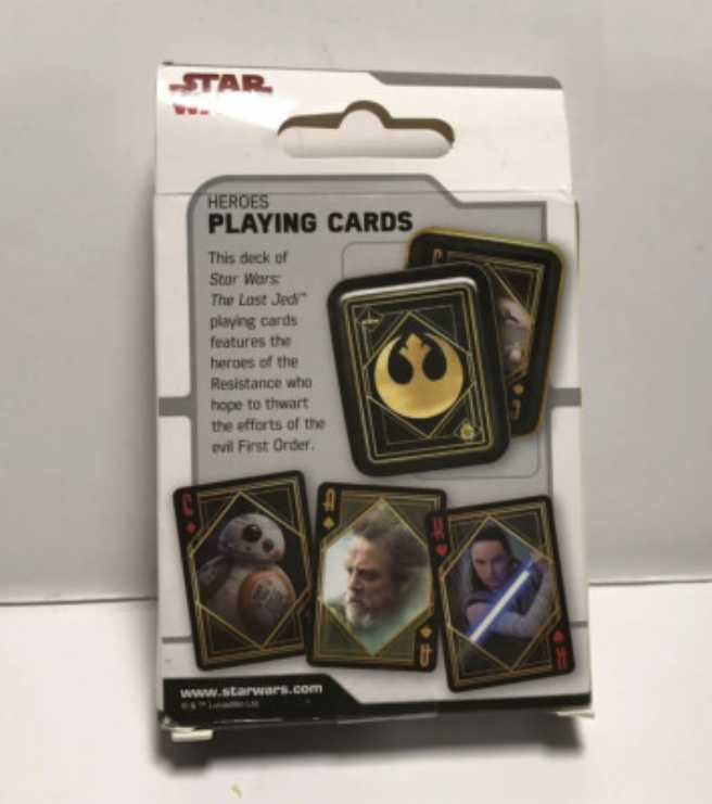 Star Wars: The Last Jedi Heroes Playing Cards  (1+) board game collectible [Barcode 757951184708] - Main Image 3