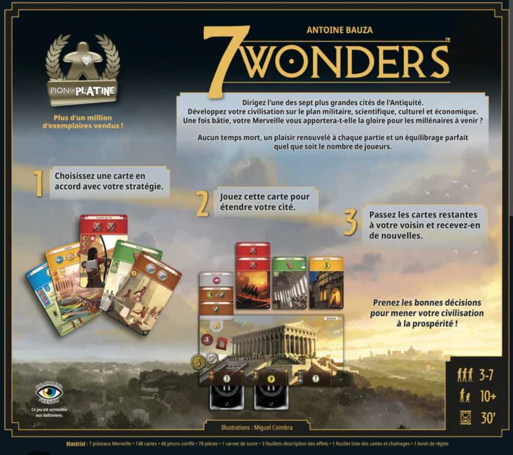 7 Wonders (Second Edition)  (3-7) board game collectible [Barcode 5425016923764] - Main Image 3