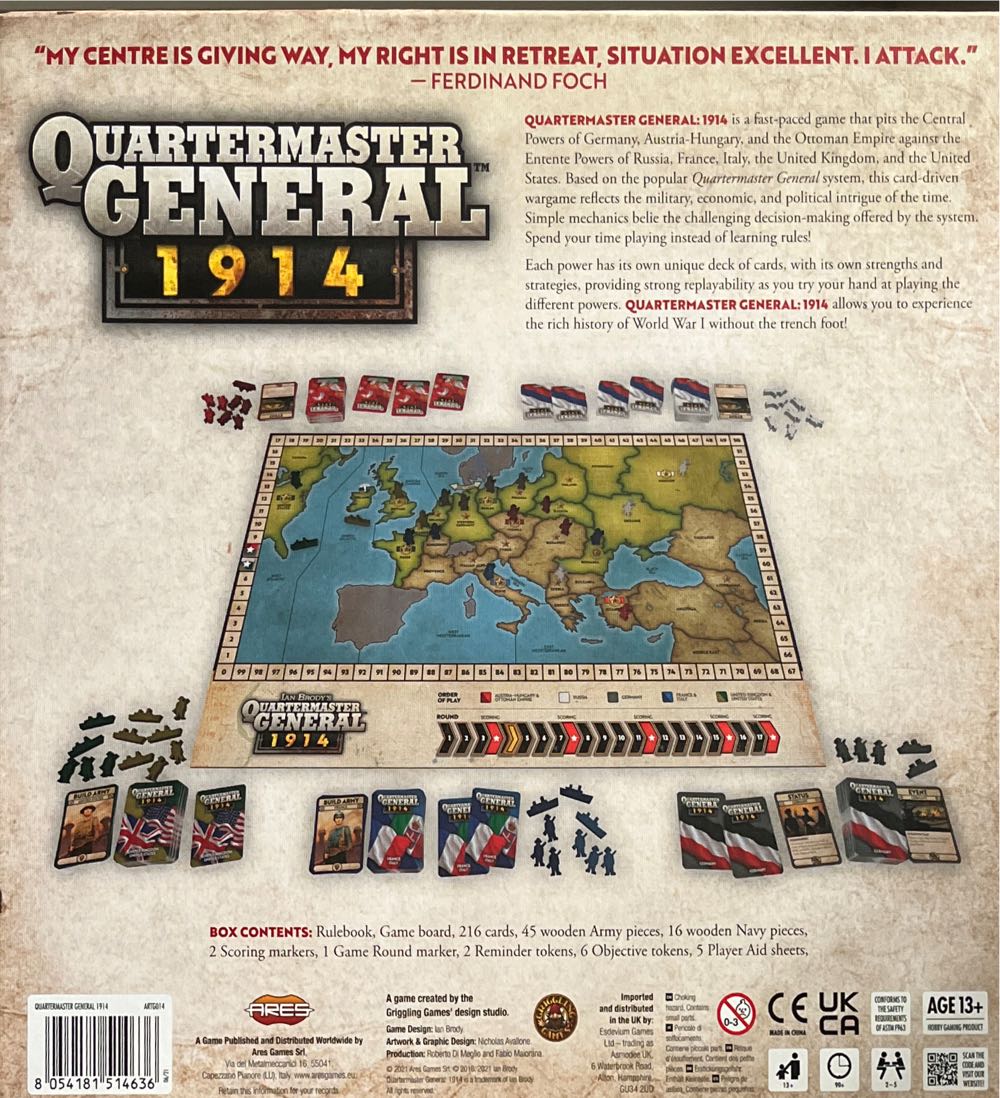 Quartermaster General: – A Boardgame By Griggling Games 2-5 Players – 90 Mins – Board Games For Family Game Night – For Kids And Adults Ages 13 English Version  (2-5) board game collectible [Barcode 8054181514636] - Main Image 2