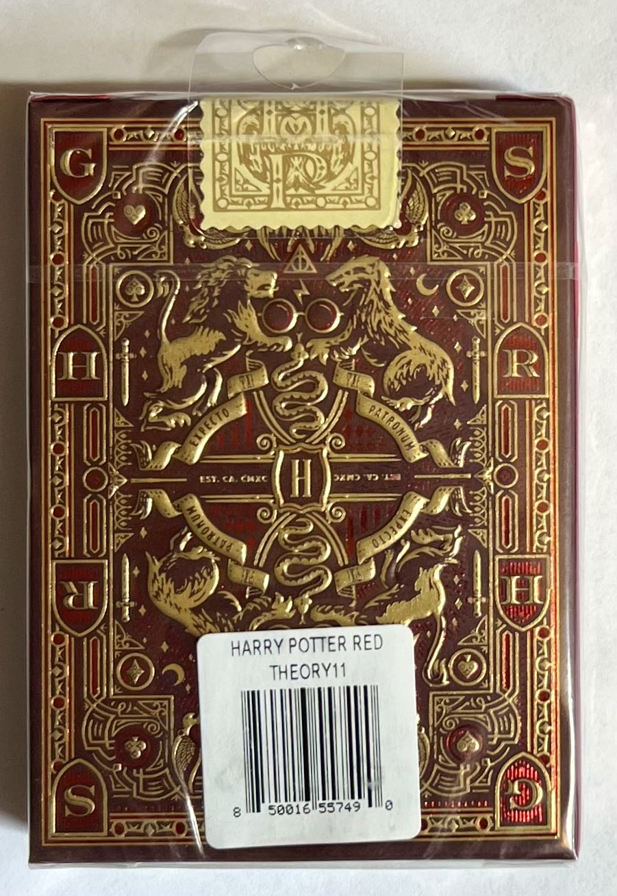 Harry Potter Playing Cards Red Gryffindor  board game collectible [Barcode 850016557490] - Main Image 2