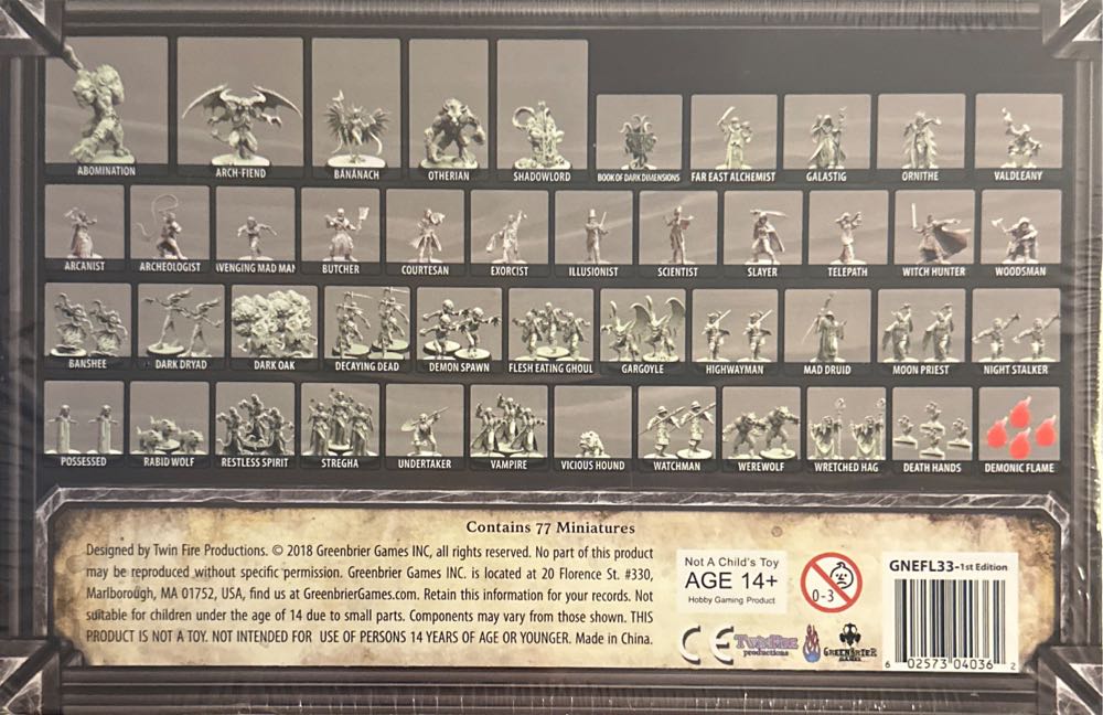 Folklore - The Affliction: Miniatures Box  board game collectible [Barcode 602573040362] - Main Image 2