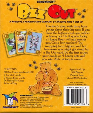 Bzz Out  (3-6) board game collectible [Barcode 759751002183] - Main Image 2