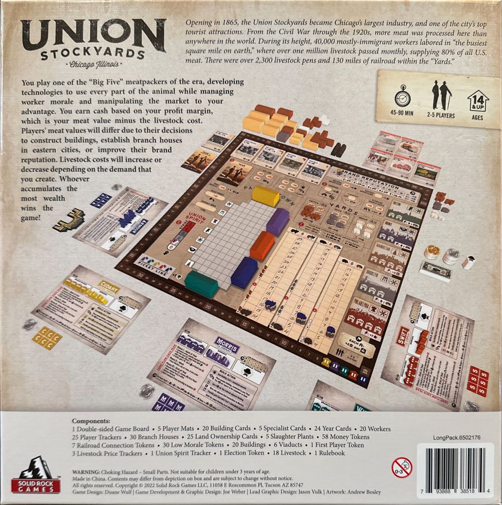 Union Stockyards  (2-5) board game collectible [Barcode 793888385184] - Main Image 3