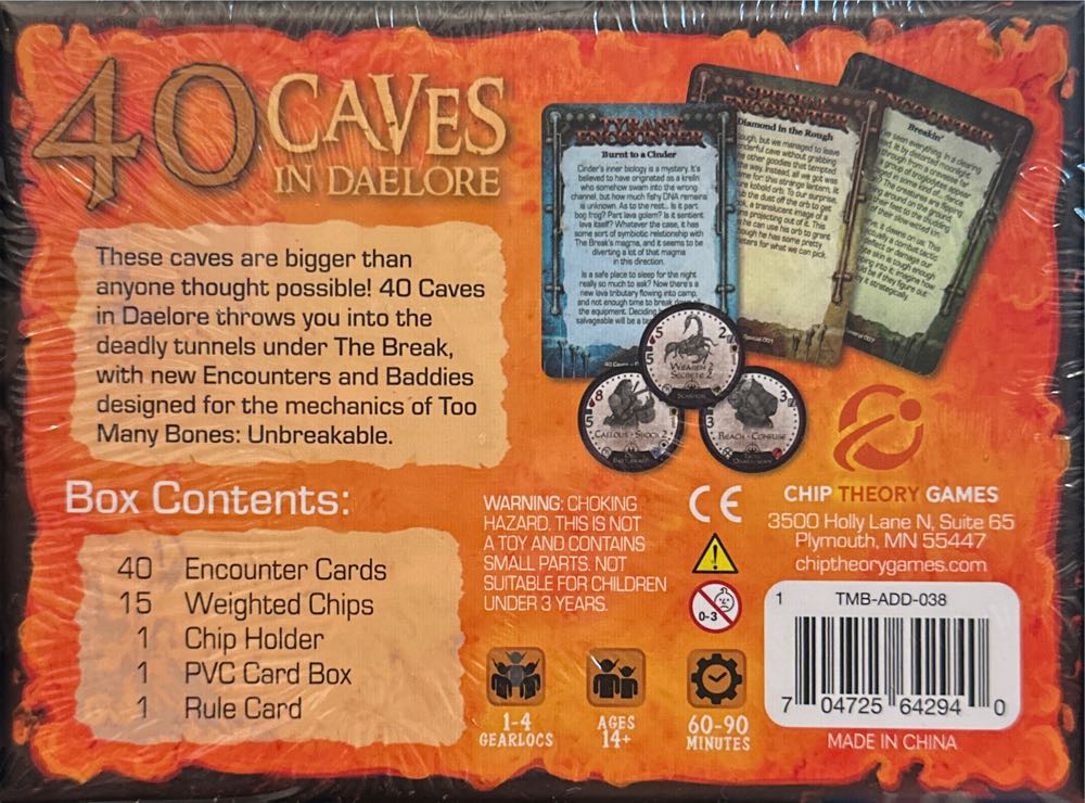 Too Many Bones: 40 Caves In Daelore  (1-4 Players) board game collectible [Barcode 704725642940] - Main Image 2