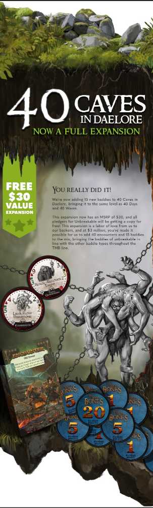 Too Many Bones: 40 Caves In Daelore  (1-4 Players) board game collectible [Barcode 704725642940] - Main Image 4