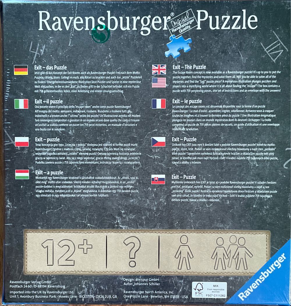 Ravensburger 15030 Escape The Room Unicorn 759 Piece Jigsaw Puzzle For Adults & For Kids Age 12 And Up  board game collectible [Barcode 4005556150304] - Main Image 2