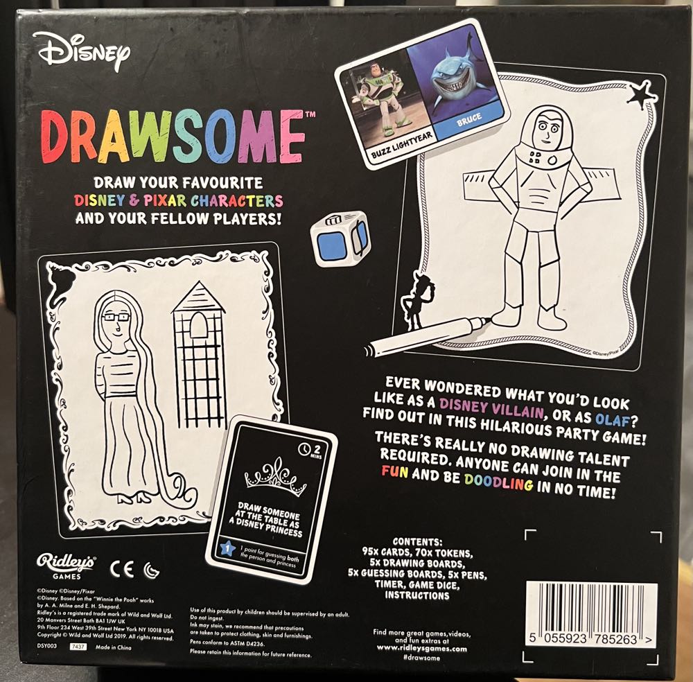 Disney Drawsome  (3-10) board game collectible [Barcode 5055923785263] - Main Image 2