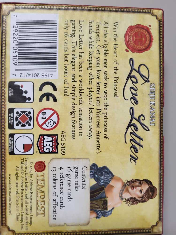 Love Letter  board game collectible - Main Image 2