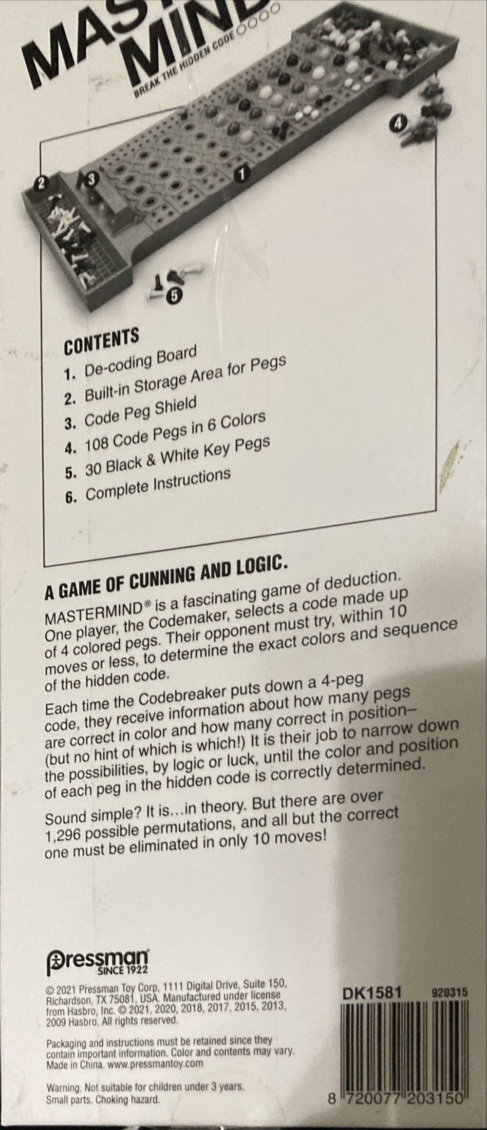 Mastermind - Codebreaking Game  (2) board game collectible [Barcode 8720077203150] - Main Image 2