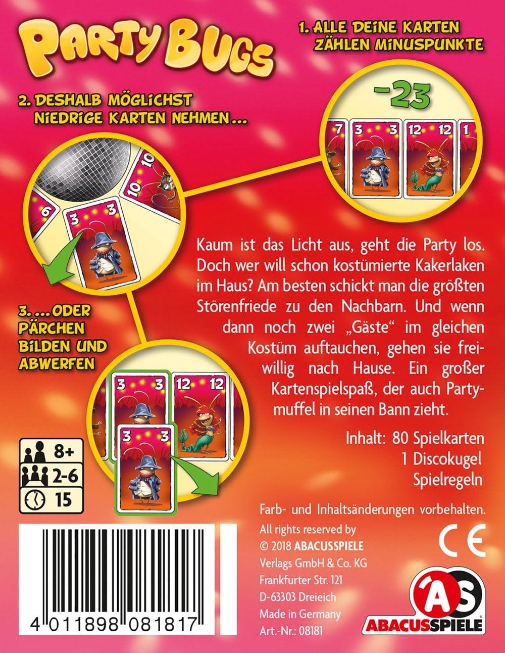 Abacusspiele Aba08181 Party Bugs  (2-6) board game collectible [Barcode 4011898081817] - Main Image 2