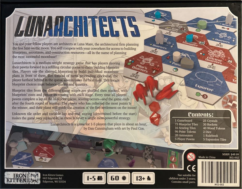 Lunarchitects  (1-5) board game collectible - Main Image 2