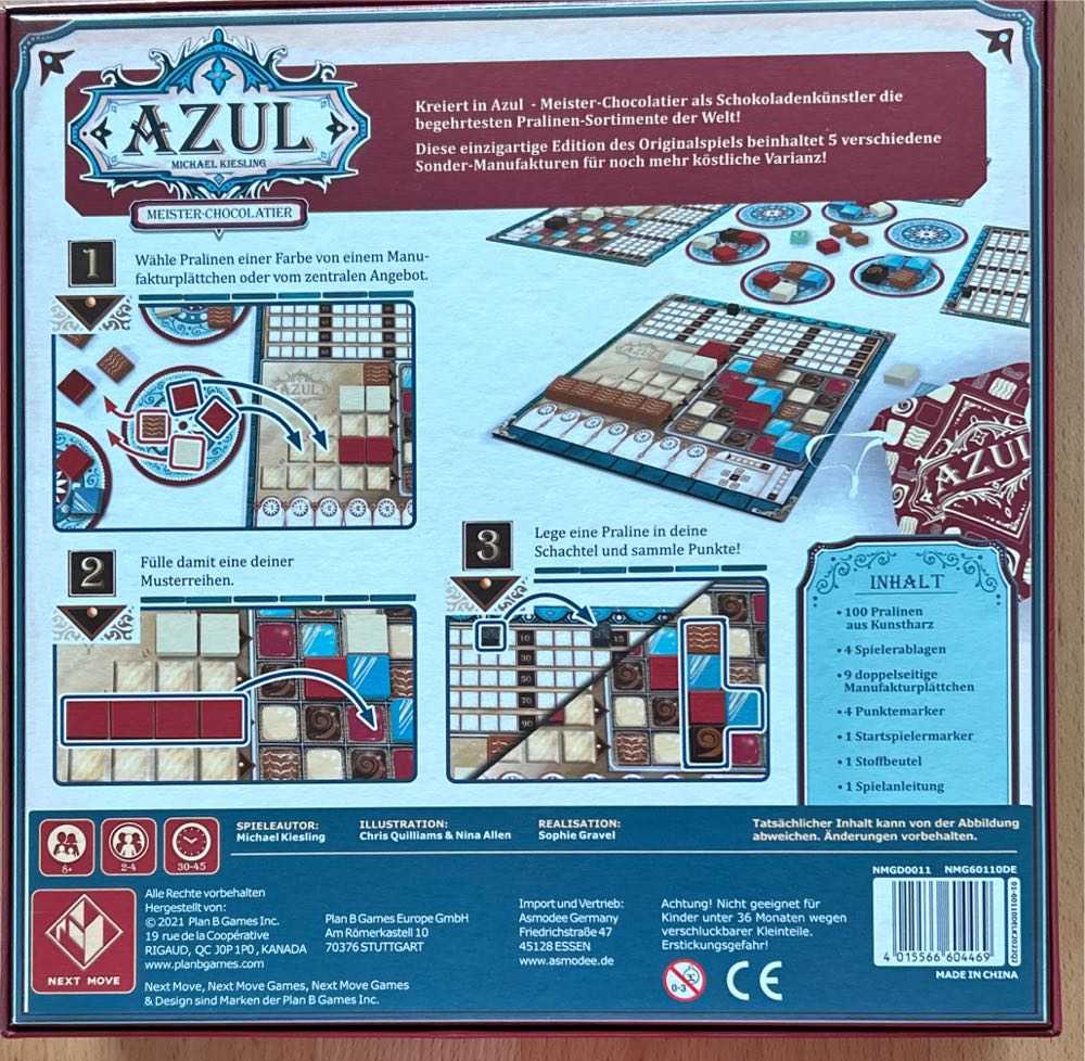 Azul Master Chocolatier  (2-4) board game collectible - Main Image 3