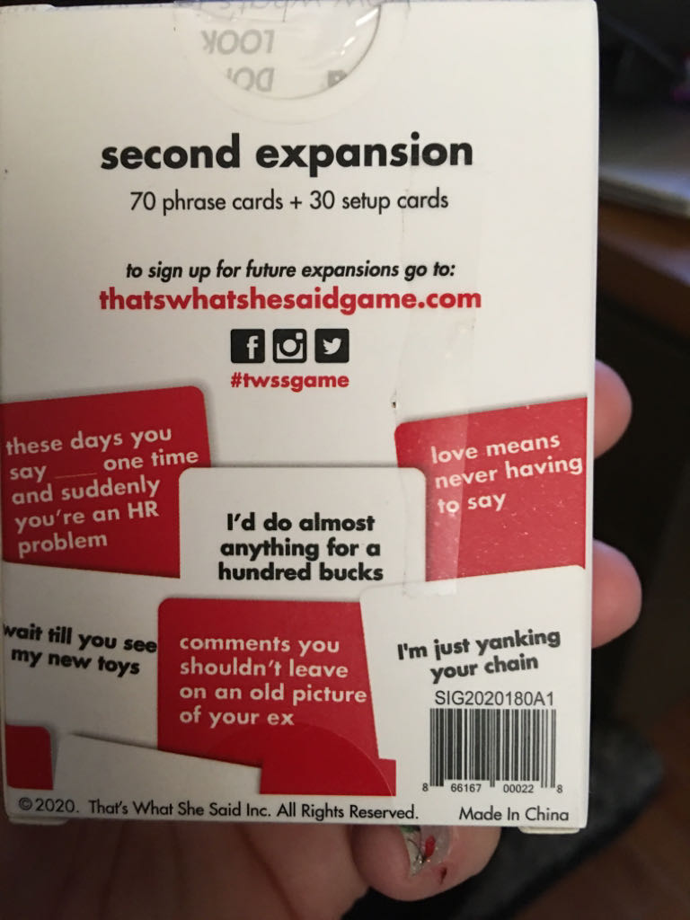 That’s What She Said (4+) board game collectible - Main Image 2