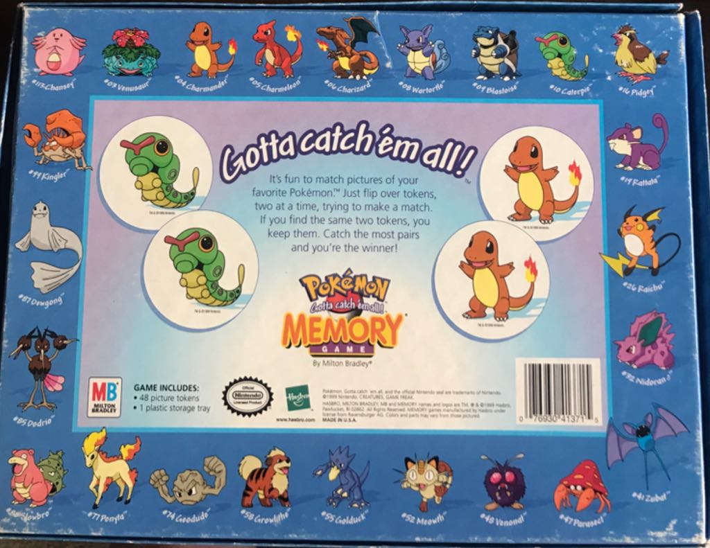 Pokemon Memory Game  board game collectible [Barcode 076930413715] - Main Image 2