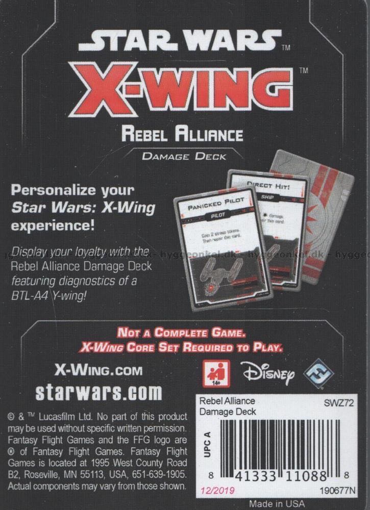 Star Wars X-Wing Rebel Alliance Damage Deck  board game collectible [Barcode 841333110888] - Main Image 2