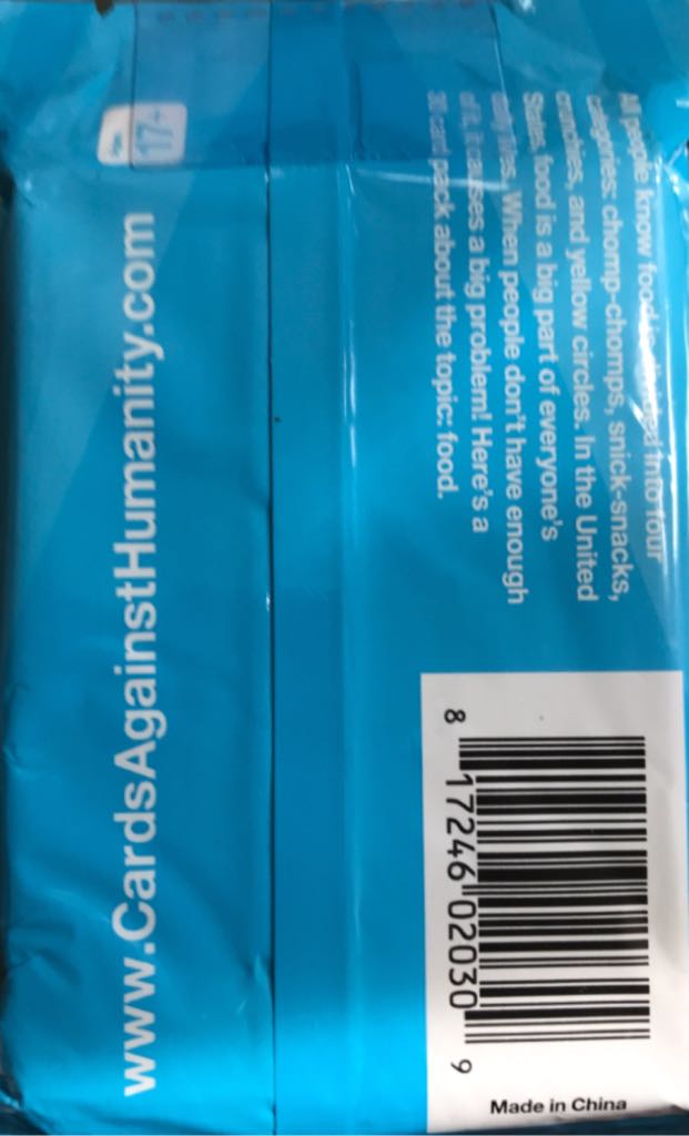 Cards Against Humanity Food Pack  board game collectible - Main Image 2