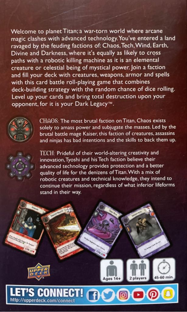 Dark Legacy: The Rising - Divine/Darkness  (2) board game collectible [Barcode 053334873000] - Main Image 2