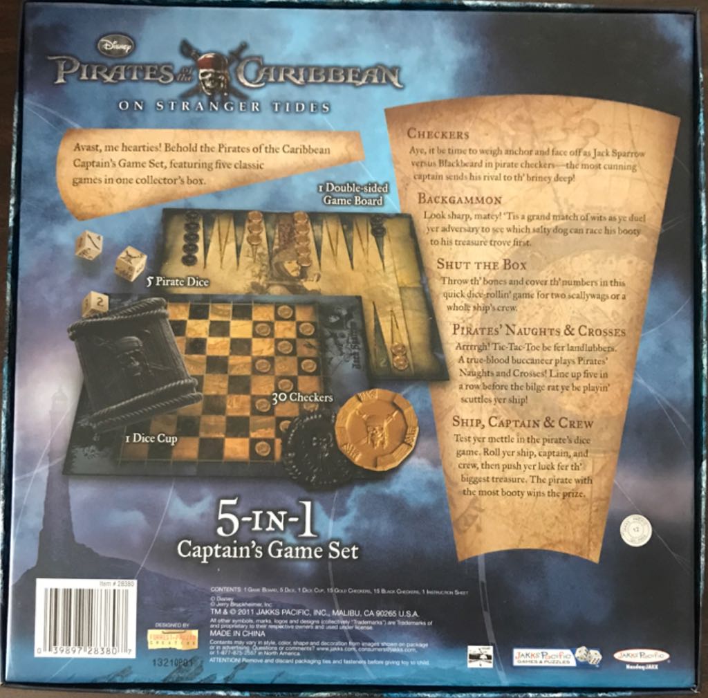 Pirates Of The Caribbean 5-in-1 Captain’s Game Set  board game collectible [Barcode 039897283807] - Main Image 2