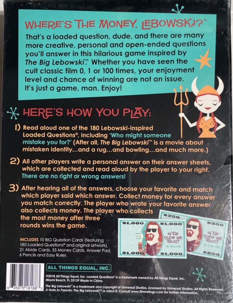 Where’s The Money, Lebowski?  (4-6) board game collectible - Main Image 2