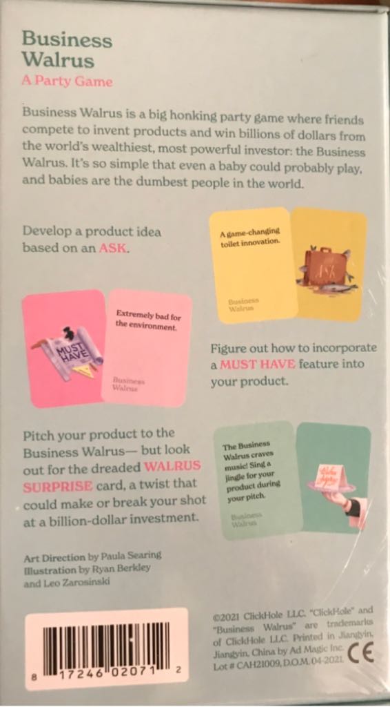 Business Walrus  (4-20+) board game collectible - Main Image 2